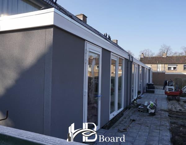 طراحی نمای ساختمان با پانل MGO رنگ‌آمیزی‌شده