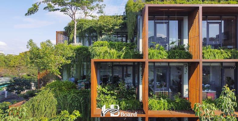 طراحی و ساخت ساختمان سبز با مصالح پایدار-اچ بی بورد