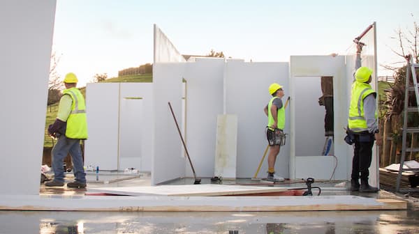 نصب سریع پانل اکسید منیزیم در دیوار پیشساخته-اچ بی