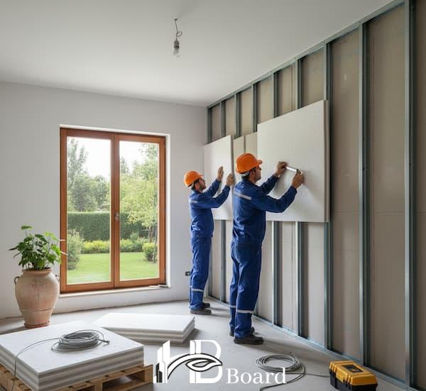 نصب عایق صوتی دیوار MgO HB Board